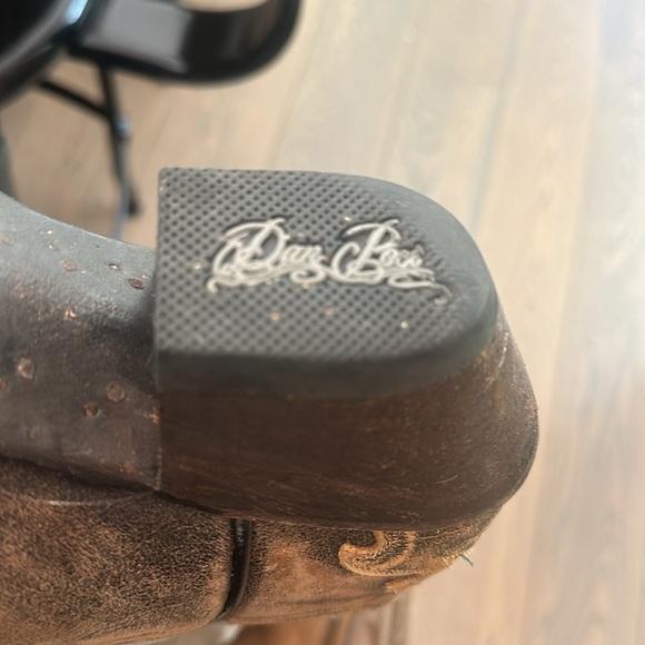 Uniquely Stitched distresed Cowboy Boot Mid-calf - Picture 9 of 9